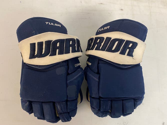 Warrior Covert QRE Pro Stock 14" Hockey Gloves Blue OILERS 80653