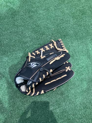 Black Used Adult Louisville Slugger Right Hand Throw Outfield Softball Glove 13"