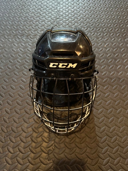 Used Large CCM Super Tacks X Helmet With CCM FM580 Cage