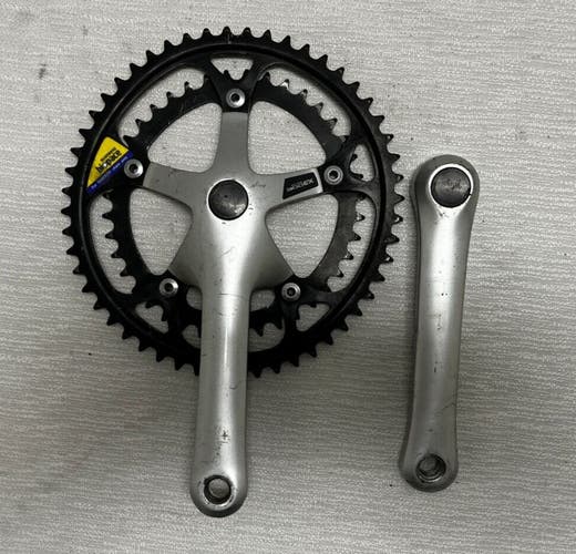 Shimano Exage 300 EX 170mm 52/40 Aluminum Double Crankset Steel Chainrings GREAT