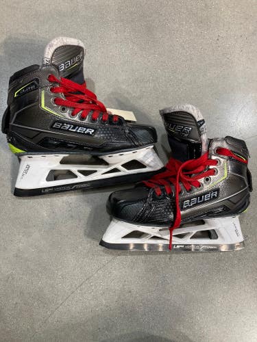 Used Senior Bauer Elite Hockey Goalie Skates Size 7.5 (FIT 1)