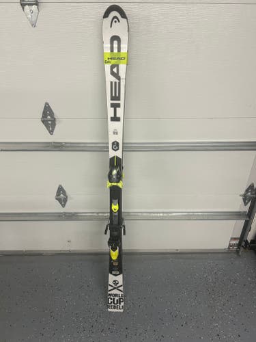 Used HEAD 165 cm Racing World Cup Rebels i.SL RD Skis With Bindings