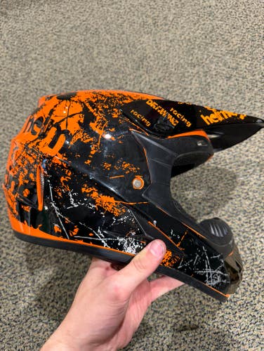 Orange Used Men's Motocross helmet