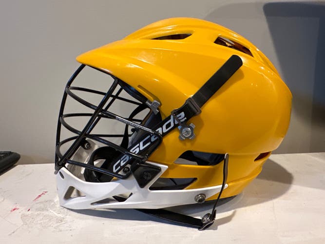 Yellow Lacrosse Helmet, Cascade Pro-7