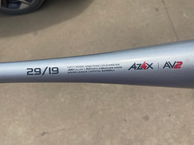 Used Marucci CAT7 USSSA Certified Bat (-10) Alloy 19 oz 29"