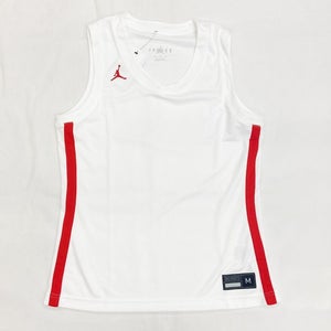 Jordan Stock DF Overtime Basketball Jersey Women's M White Red FQ3737