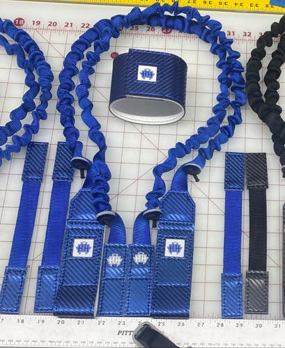 Goalie Suspenders - Halo Hockey Suspenders 2.0 - Blue Weave