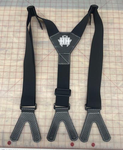 Halo Hockey - Traditional Suspenders Stock black weave