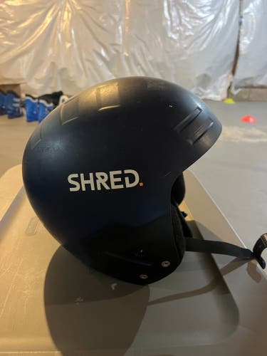 Used Large Shred Basher Helmet FIS Legal