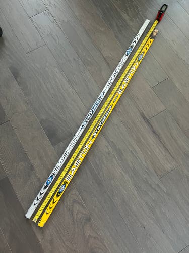 2-pack Easton Shafts Intermediate Synthesis Yellow Grip and Silver Tapered