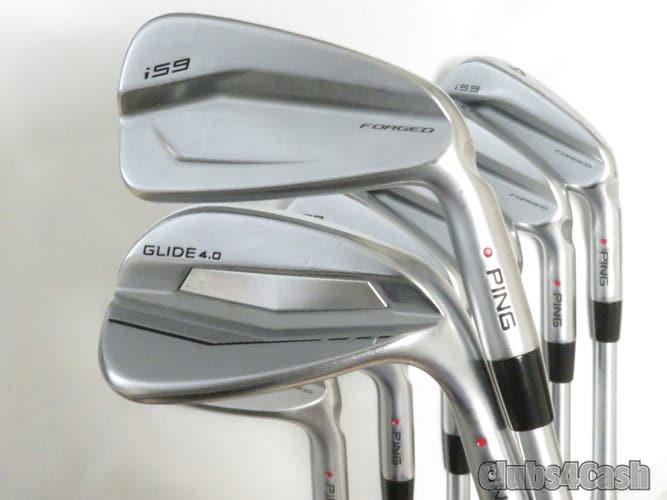 PING i59 Irons Red Dot KBS TOUR C-Taper 130 X-Flex 3-9 +Glide 4.0 46°