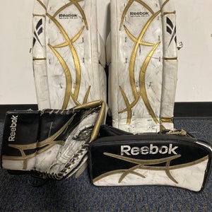 Gold Used 29" Junior Reebok Revoke Pro Zone Goalie Full Set Regular