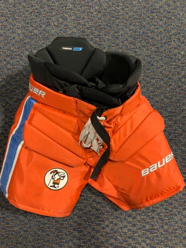 Used Intermediate Small Bauer Little Caesars Hockey Goalie Pants Pro Stock