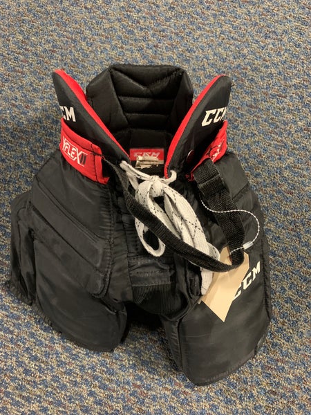 Black Used Youth Large CCM YFLEX Hockey Goalie Pants