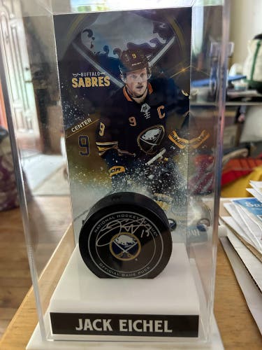 Jack Eichel Signed Official NHL Puck