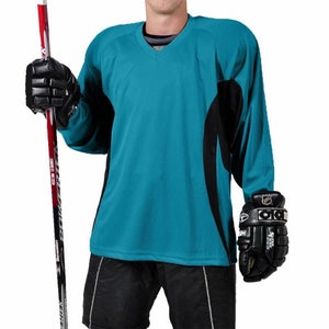7 total  New  5 -Youth Small/Medium and 2 Youth L/XL Blank Teal/Black Practice Jersey