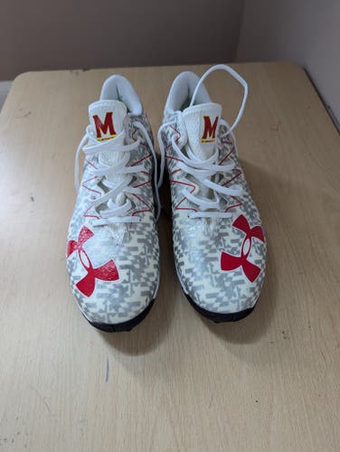 Used University of MD Size 11.5 (Women's 12.5) Adult Men's Under Armour Turf Shoes