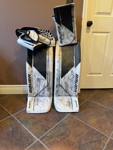 Used  Bauer  MACH Goalie Leg Pads