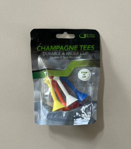 Brand New Champagne Durable & Wider Cup Golf Tees