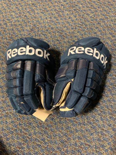 Blue Used Senior Reebok 4-Roll pro Gloves 14"