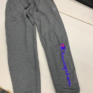 Champion Women's Powerblend Graphic Fleece Joggers XS Gray GF937 Pant