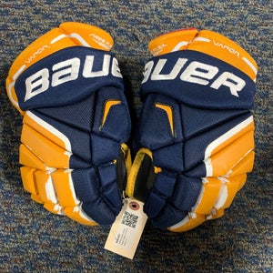 Yellow Used Junior Bauer Vapor X100 Gloves 12"