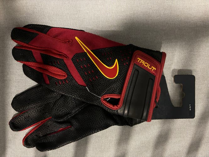 Nike Trout 2 Elite Batting Gloves USC Trojans Baseball Team Issued NCAA Large Jordan