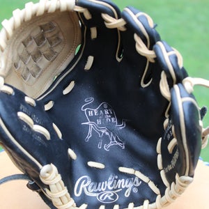 Used Infield Right Hand Throw Rawlings Heart of the Hide Baseball Glove 10.75"