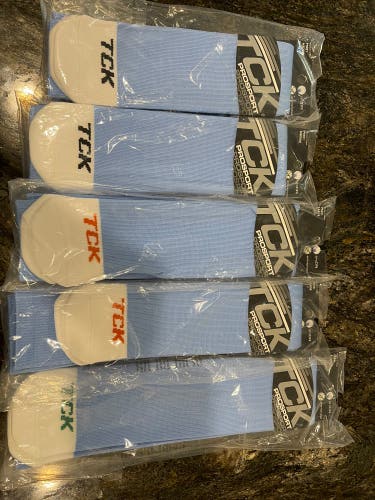 TCK Baseball socks- Columbia blue. Set Of 5