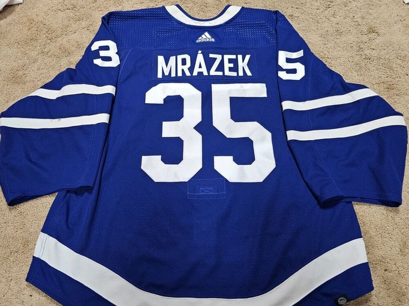 PETR MRAZEK 21'22 Blue Toronto Maple Leafs Photomatched Game Worn Jersey COA