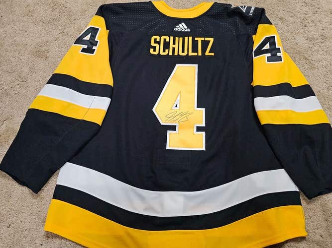 JUSTIN SCHULTZ 10-30-18 Strong Than Hate Pittsburgh Penguins Game Issued Jersey