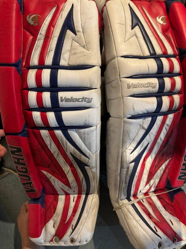 Used 34" Vaughn Velocity V4 Goalie Leg Pads