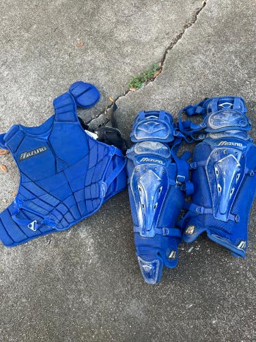 Used Youth Mizuno Catcher's Set- Chest & Leg Guards (A R6 S1 L1)