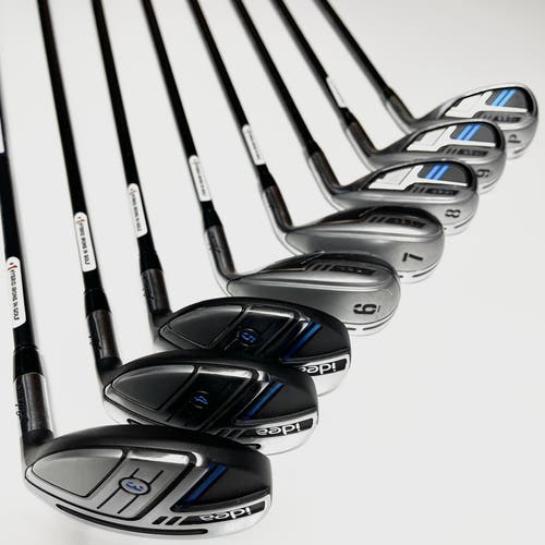Adams Idea 3H,4H,5H, 6-9, PW Iron Set Right Handed Regular Flex Graphite Shafts