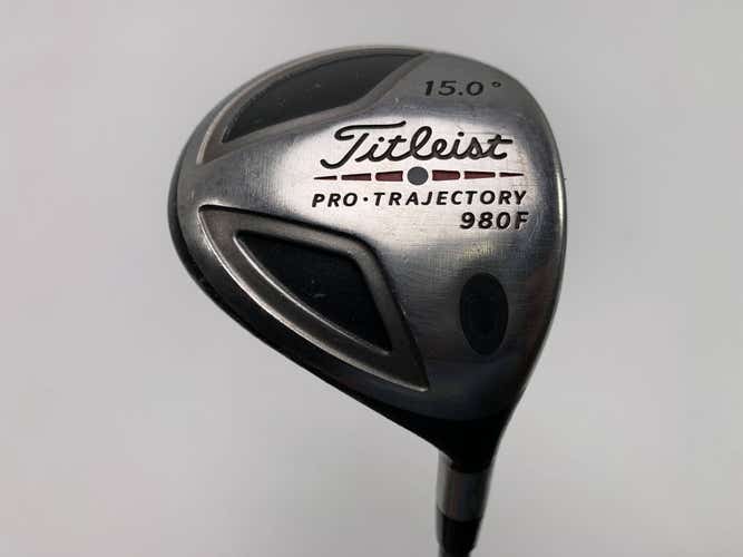 Titleist 980 F 3 Fairway Wood 15* 4360 Senior Graphite Mens RH Midsize Grip