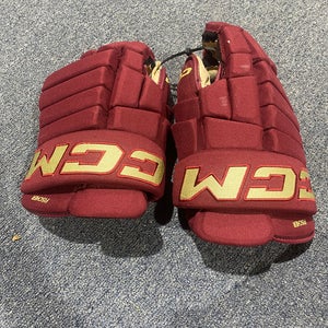 Used Arizona Coyotes Fischer Maroon CCM 14" HG4RPP Gloves