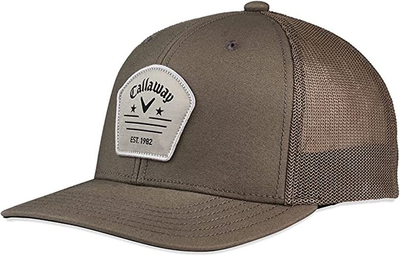 NEW 2023 Callaway Trucker Warm Grey Adjustable Golf Hat/Cap