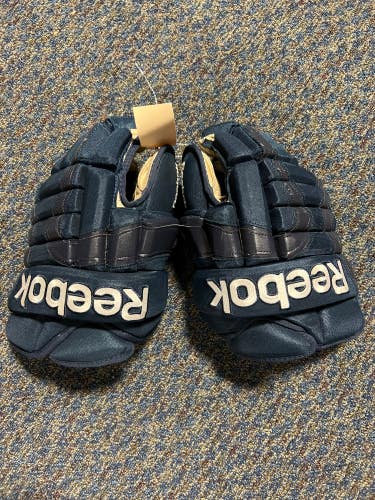 Blue Used Senior Reebok 4-Roll pro Gloves 14"