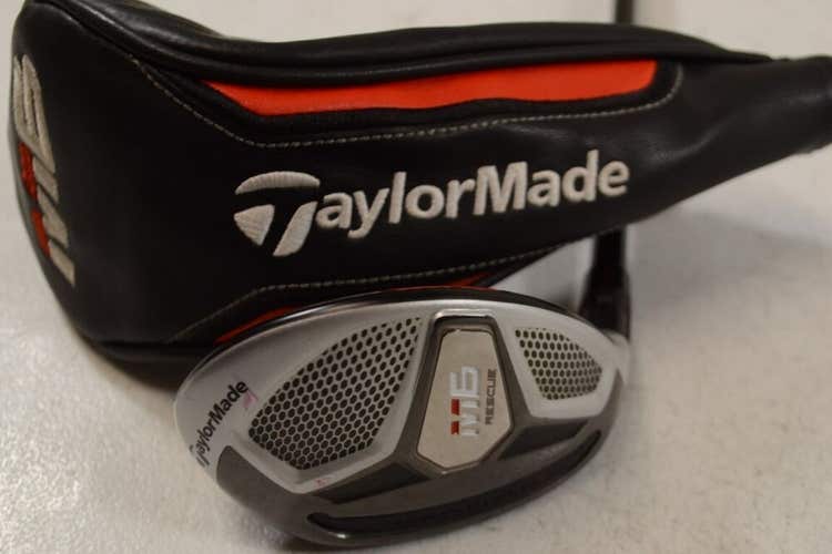 LEFT HANDED TaylorMade M6 Rescue 4-22* Hybrid Senior Flex Atmos Graphite #178361