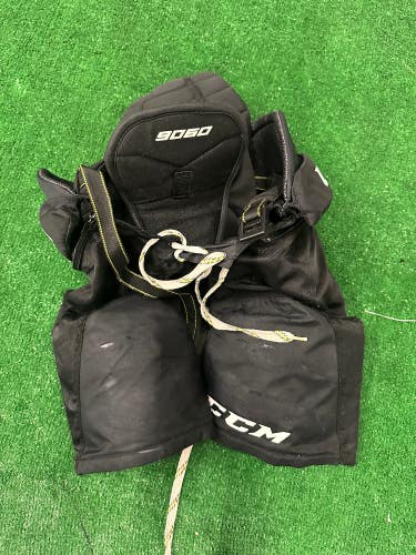 Black Used Junior Medium CCM Tacks 9060 Hockey Pants