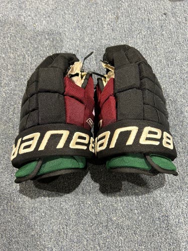 Lightly Used Arizona Coyotes Bauer 13" Pro Stock Pro Series Gloves