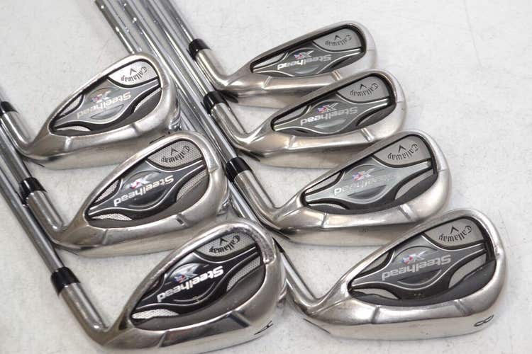 Callaway Steelhead XR 5-PW,AW Iron Set Right Stiff KBS Tour 90 Steel # 178417