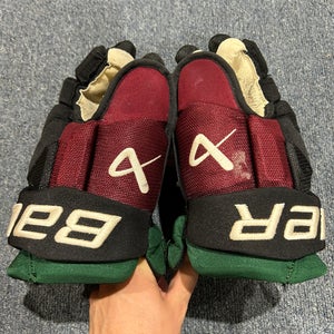 Lightly Used Arizona Coyotes Kerf Bauer 13" Pro Stock Vapor Hyperlite Gloves