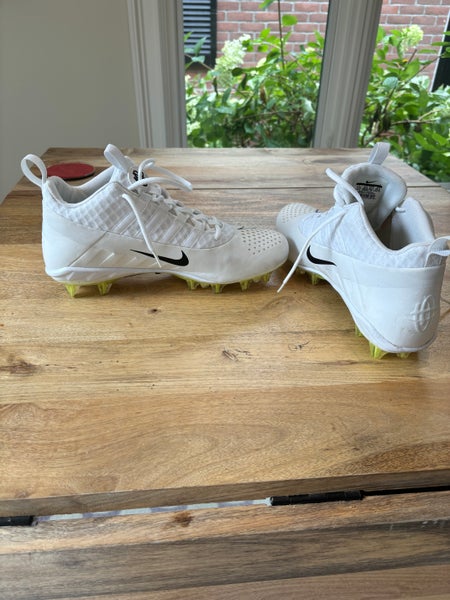 White Nike Alpha Huarache 6 Cleats - Men's 11.5