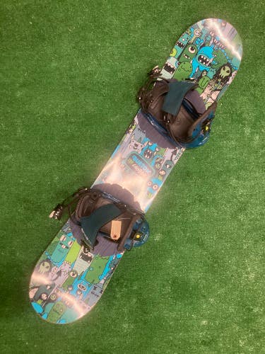 Used Kid's Burton Chopper Snowboard All Mountain With Bindings Directional Twin