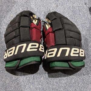 Lightly Used Arizona Coyotes Bauer 13" Pro Stock Pro Series Gloves