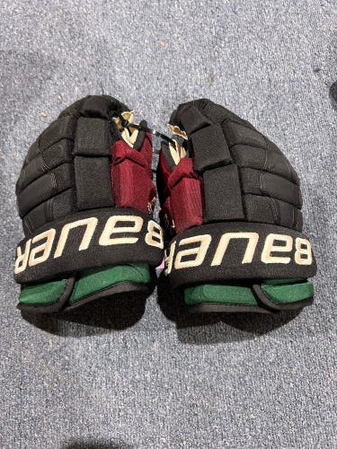 Lightly Used Arizona Coyotes Bauer 13" Pro Stock Pro Series Gloves