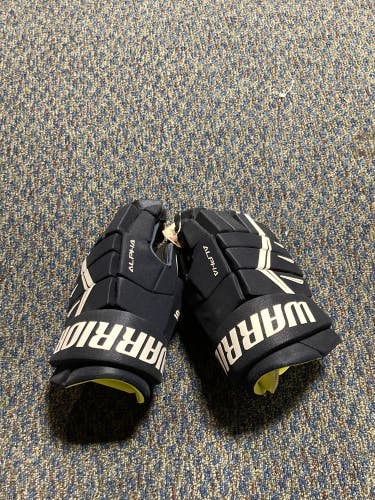 Blue Used Senior Warrior Alpha DX5 Gloves 14"