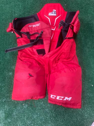 Red Used Junior Small CCM JetSpeed FT485 Hockey Pants