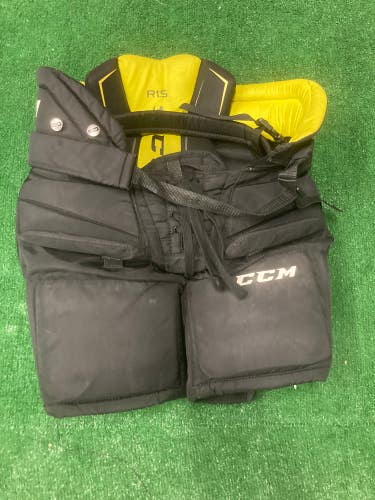 Black Used Junior Large CCM Premier R1.5 Hockey Goalie Pants